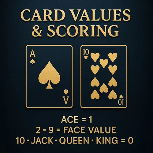 กติกาบาคาร่า การนับแต้มบาคาร่า